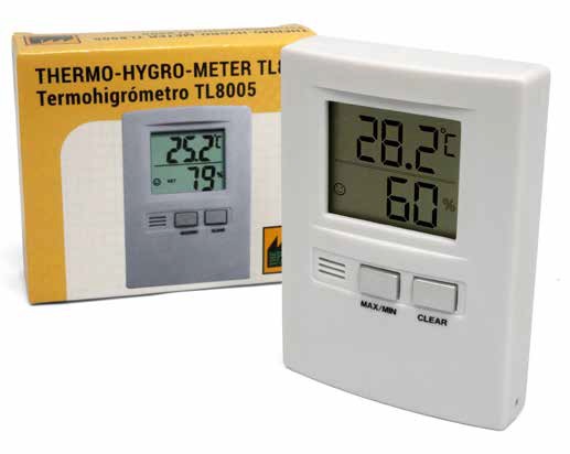 TERMOHIGROMETRO MAX/MIN TL8005 PURE FACTORY - - TERMOHIGROMETROS - INSTRUMENTOS MEDIDA