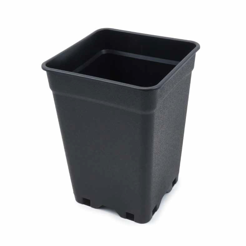 MACETA PURE NEGRA CUADRADA 3,5 LTR (15X15X20CM) (65 UDS) PURE FACTORY - - PURE POT - MACETAS Y BANDEJAS