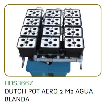 DUTCH POT AERO 2 M2 AGUA BLANDA - - GHE - HIDROPONIA